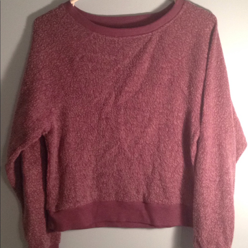 Purple crop  sweater